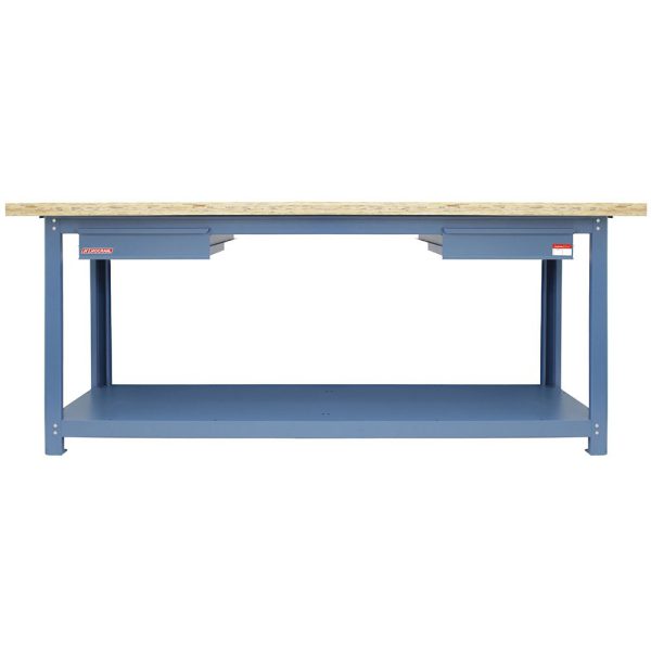 Bancada Multiuso 2000 X 600 X 40 mm com 1 Prateleira e 2 Gaveta NOCRAM-NB-11