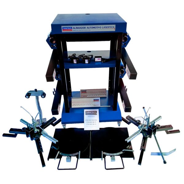 Alinhador Digital 4 Cabeças Wifi com Rack Azul LTA 600 LASERTECK-LTA-6004-AZRACK