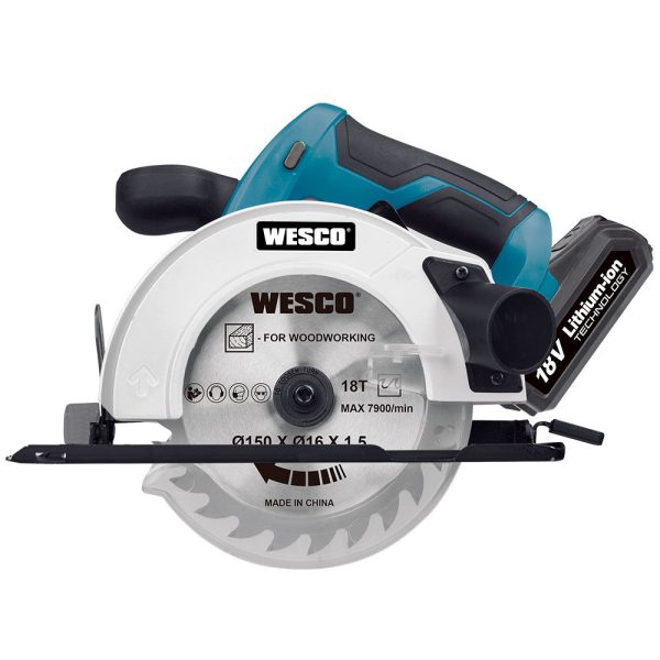 Serra Circular 150mm a Bateria 18V Li-Ion com Carregador WESCO-WS2934