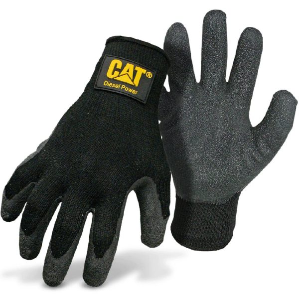 Luva para Trabalho de Látex Preta Média CATERPILLAR-CAT017400