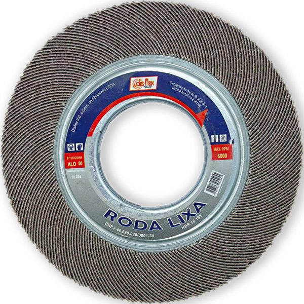 Roda de Lixa Polikontour 150x25mm Grão 80 DISFLEX-10025