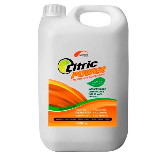 Sabonete Líquido Desengraxante com Esfoliante Citric Power 4 Litros NUTRIEX-0063644