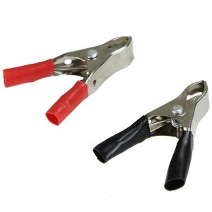 Par de Garras Jacaré Pequeno Preto e Vermelho 10A com 2 Peças DUALCOMP-43155