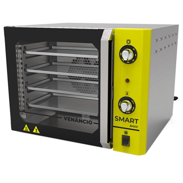 Forno Convector Smart Basic em Inox Amarelo 55L 220V VENANCIO-FCSB4E-INAM