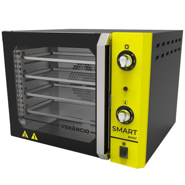 Forno Convector Smart Basic Preto e Amarelo 55L 220V VENANCIO-FCSB4E-PRAM