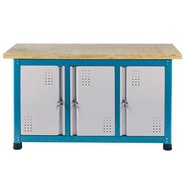 Bancada Multiuso Desmontável com Tampo Compensado Pinus de 40mm com 3 Portas MARCON-BM-Z