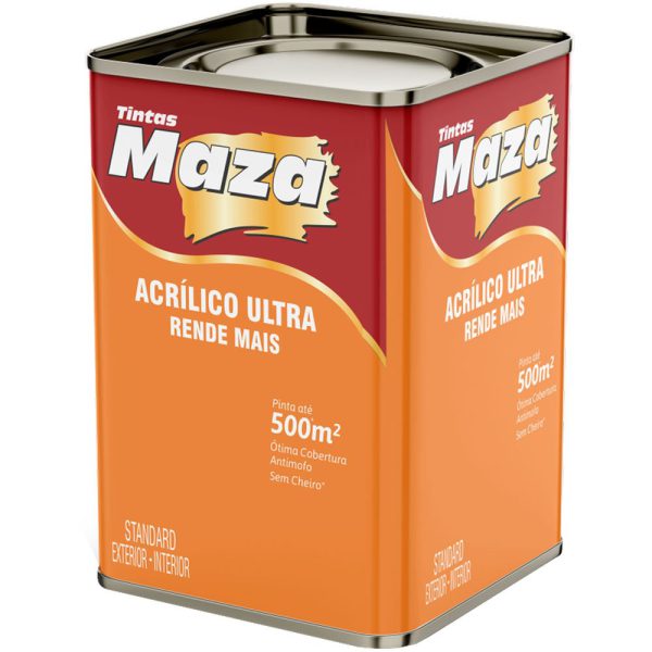 Tinta Acrílica Ultra Amarelo Canário Fosco 18L MAZA-534