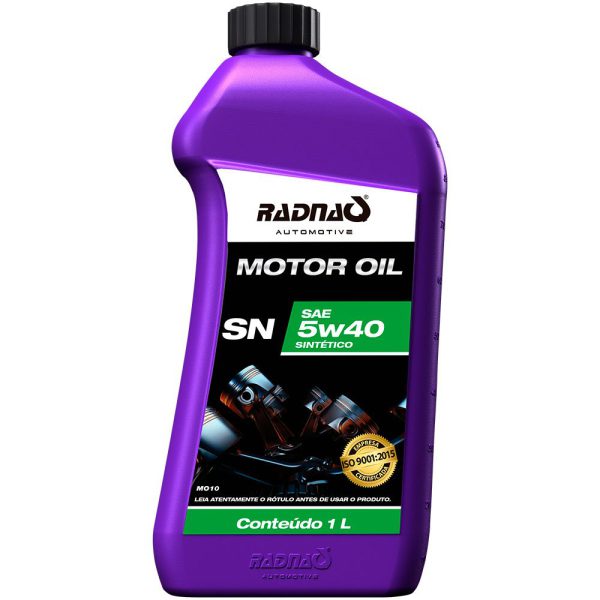 Óleo Lubrificante Sintético 5W40 SN 1L RADNAQ-MO10-01