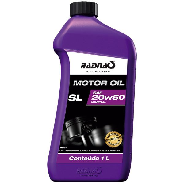 Óleo Lubrificante Mineral 20W50 SL 1L RADNAQ-MO21-01