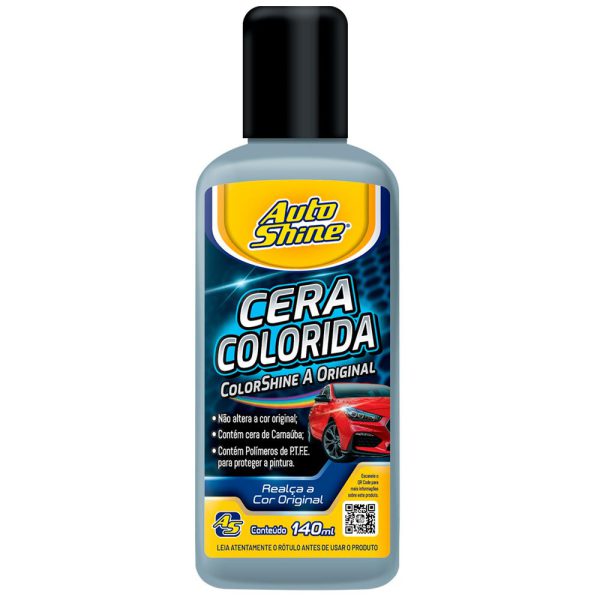 Cera Colorshine Cinza 140ml AUTO SHINE-AS12512-140ML