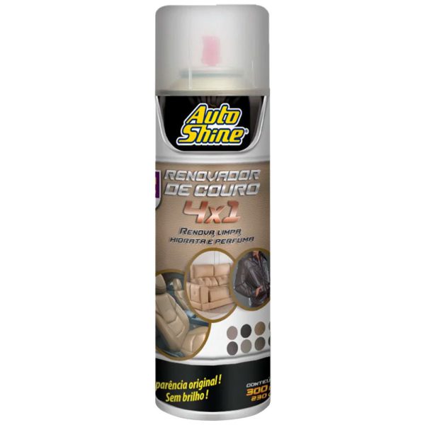 Renovador de Couros 4 em 1 Aerossol 300ml AUTO SHINE-AS11525-300ML