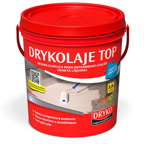 Manta Líquida para Impermiabilização laje Top GL 4Kg DRYKO-LAJETOPGAL
