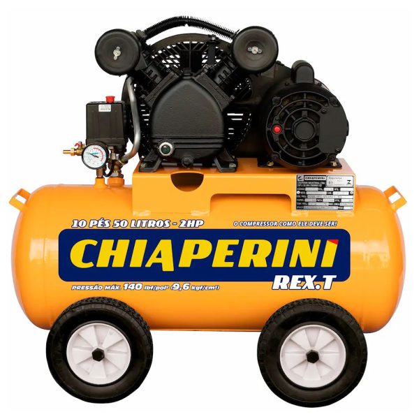 Compressor de Ar Média Pressão 50L 2HP 10 Pés 110/220V CHIAPERINI-26199