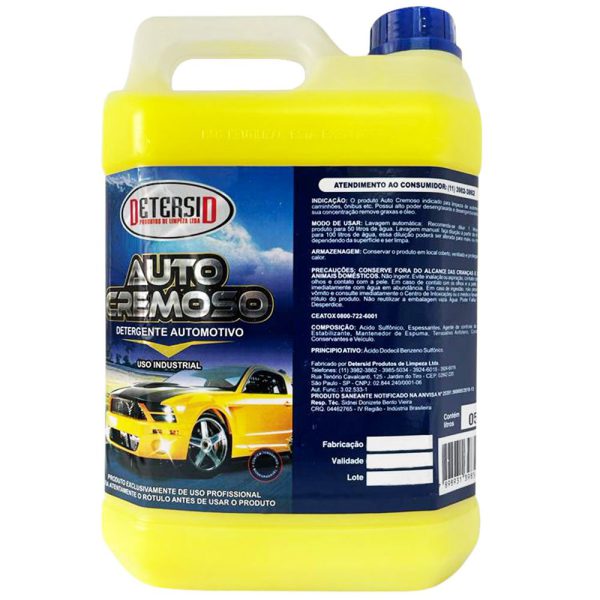 Detergente Auto Cremoso 5L DETERSID-DETER 01