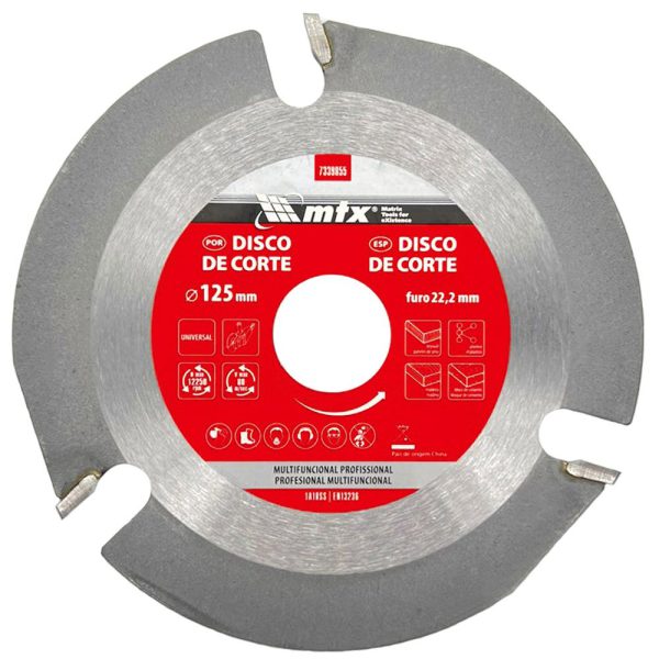 Disco de Corte Multifuncional com 3 Dentes 125mm MTX-7339855