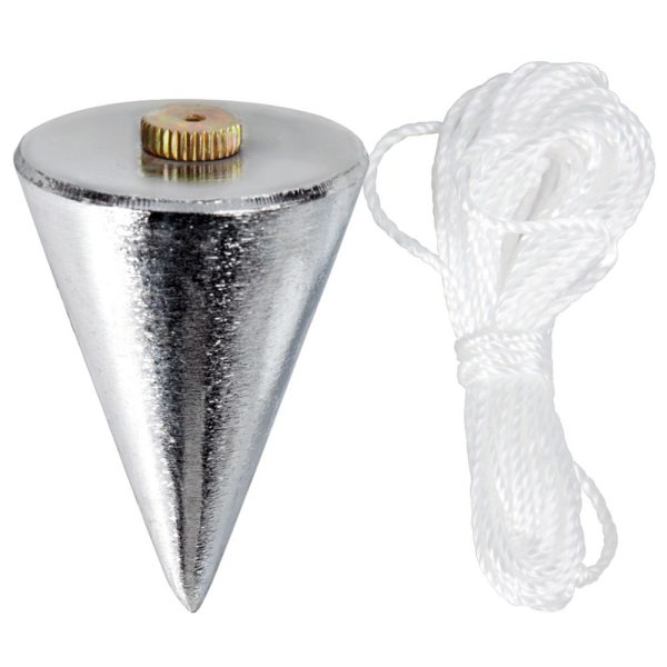 Prumo de Centro Corpo de Aço 200gr com Cordão 5M MTX-848329