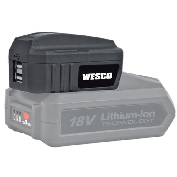 Adaptador para Carregador USB 18V sem Bateria e sem Carregador WESCO-WS9859