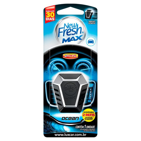 Refil Sólido de Odorizante New Fresh Max Ocean LUXCAR-5040