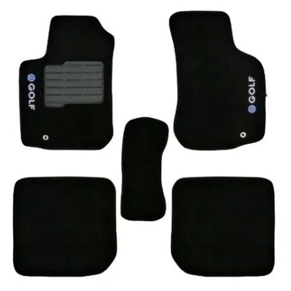 Tapete Carpete Preto 3mm para Golf 1999 a 2006 com 5 Peças SAMARA CAR-03 315