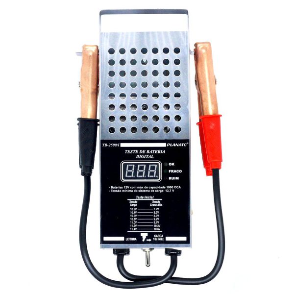 Teste de Bateria Digital de 6 a 12V 200 Amperes PLANATC-TB-2500I