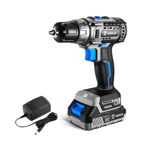 Parafusadeira Furadeira 3/8 Pol. Brushless à Bateria 20V 1.5Ah com Carregador Bivolt DEKO-DKBL20DU3-H