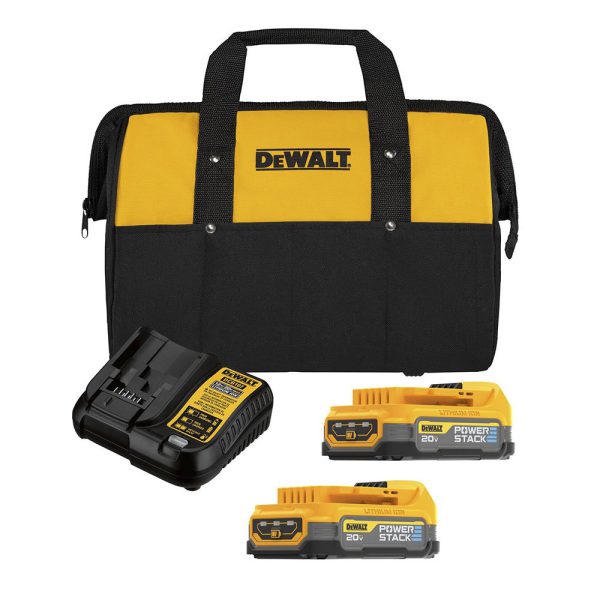 Kit de Baterias PowerStack 20V Max 1,7Ah com Carregador DCB107 Bivolt e Bolsa DEWALT-DCBP034E2