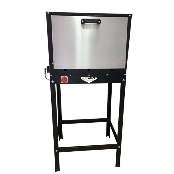 Forno Industrial FRG-09 Médio Alta Pressão a Gás GLP 80L Tampa Inox com Cavalete CEFAZ-FRG-09