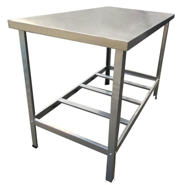 Mesa de Serviço MSI-06 120 x 70cm em Aço com 3 Travessas CEFAZ-MSI-06