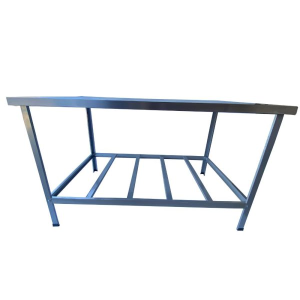 Mesa de Serviço MSI-07 150 x 70cm em Aço com 4 Travessas CEFAZ-MSI-07