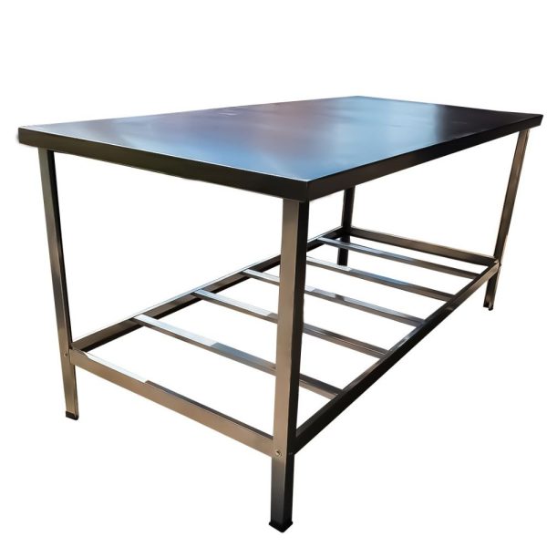 Mesa de Serviço MSI-10 190 x 90cm em Aço com 5 Travessas. CEFAZ-MSI-10