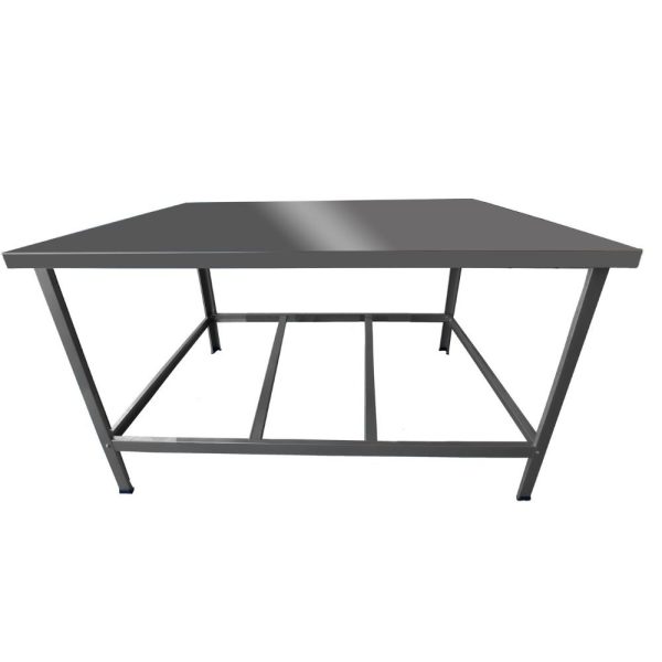 Mesa de Serviço Slim MSIS-15 55 x 90cm em Aço com 2 Travessas CEFAZ-MSIS-15