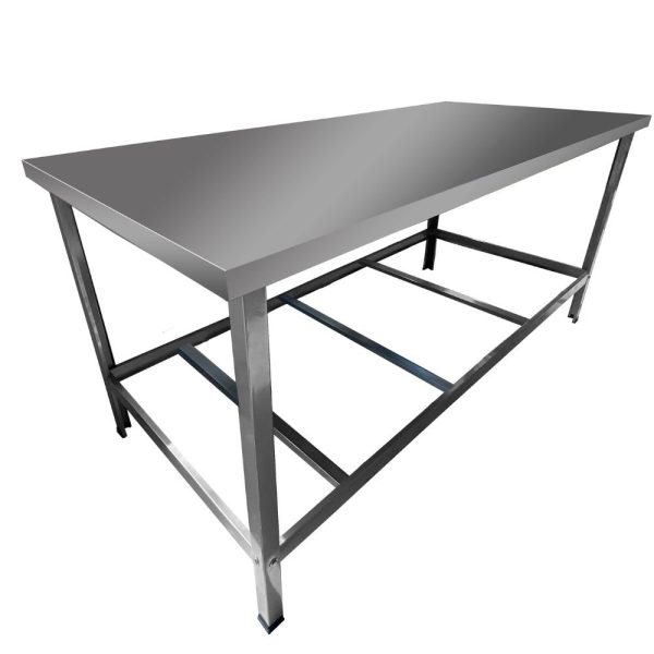 Mesa de Serviço Slim MSIS-18 55 x 120cm em Aço com 3 Travessas CEFAZ-MSIS-18