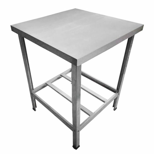 Mesa de Serviço MSI-03 70 x 70cm em Aço com 2 Travessas CEFAZ-MSI-03