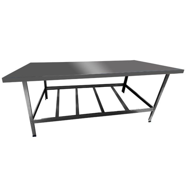 Mesa de Serviço Slim MSIS-21 55 x 190cm em Aço com 5 Travessas CEFAZ-MSIS-21