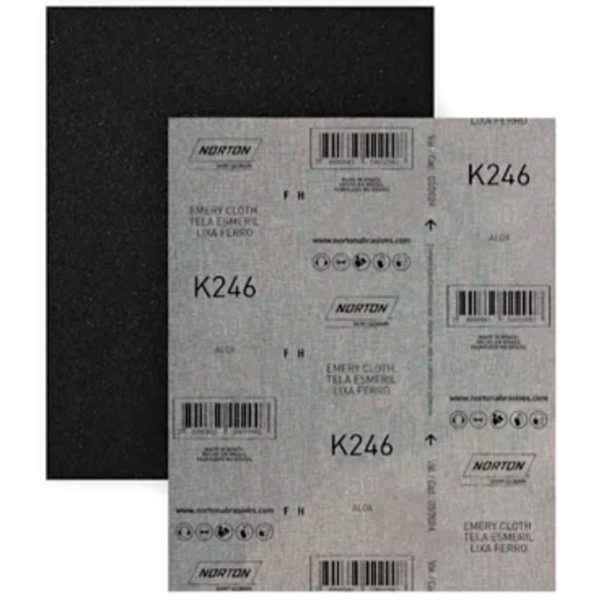 Folha de Lixa K246 225x275mm Grão 120 para Metal NORTON-66261199789