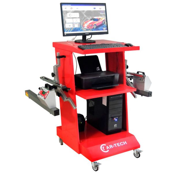 Alinhador Digital 2 Cabeças com Rack e Computador Vermelho CT-187RI CAR-TECH-BK-187RI