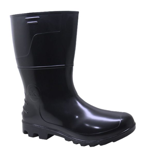 Bota de Segurança Safety Boots em PVC 6028P Preto Cano Médio N°39 KADESH-6028PCF-39