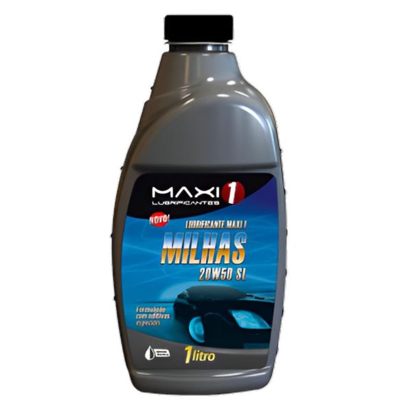 Óleo Lubrificante Base Mineral 20W50 Milhas 1L MAXI 1-0000000000406