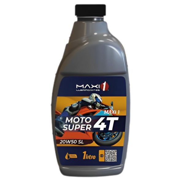 Óleo Lubrificante Moto Super 4T 20W50 Base Mineral 1L MAXI 1-452115800016