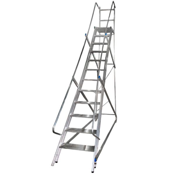 Escada de Alumínio Tipo Plataforma 11D + Plataforma REAL ESCADAS-PLAT300L