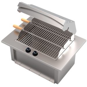 Churrasqueira Cooktop a Gas de Embutir em Aço Inox SARO-CHEGLP