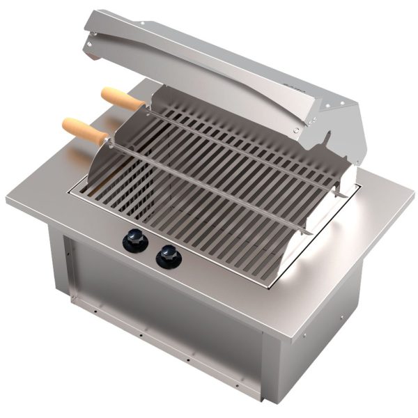 Churrasqueira Cooktop a Gas de Embutir em Aço Inox SARO-CHEGLP