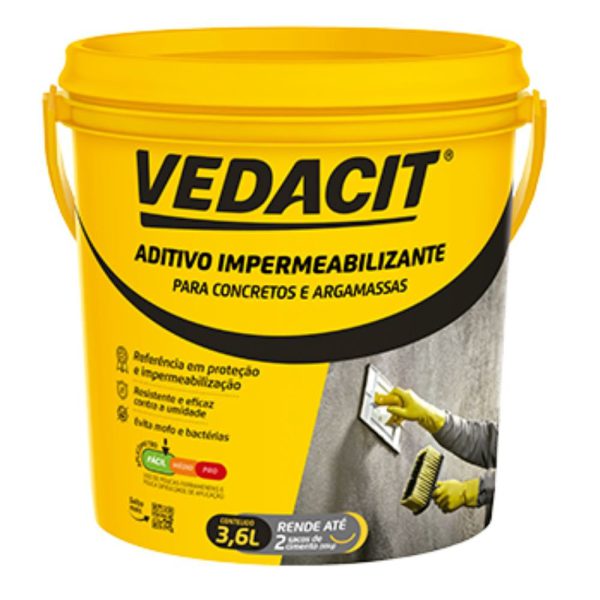 Impermeabilizante para Concretos e Argamassas 3,6 Litros VEDACIT-121733