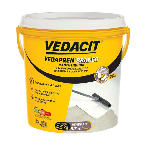 Impermeabilizante Vedapren Branco 4,5kg VEDACIT-121594