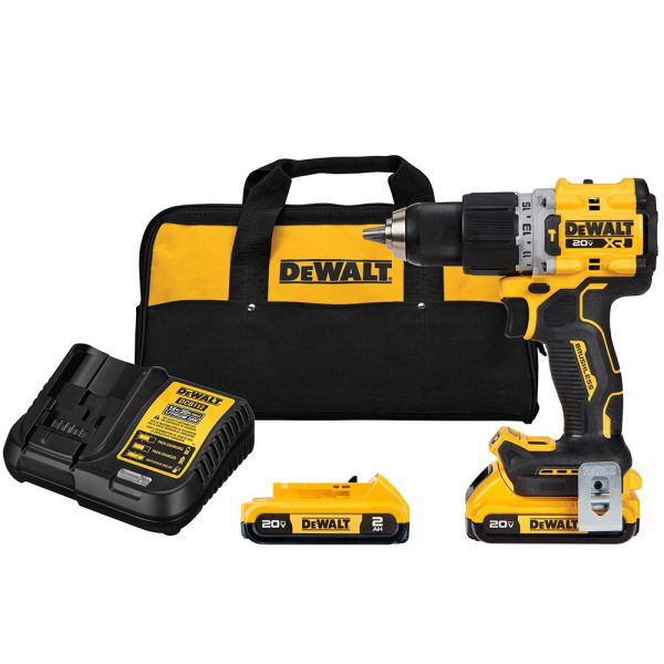 Parafusadeira Furadeira de Impacto Brushless 1/2 Pol. 20V com 2 Baterias Carregador e Bolsa de Transporte DEWALT-DCD805D2-BR