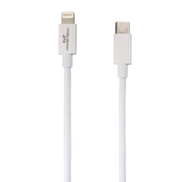 Cabo USB CA-155CI Carregamento Turbo Type-C/Lightining Emborrachado 1,2m Branco MAKETECH-553320