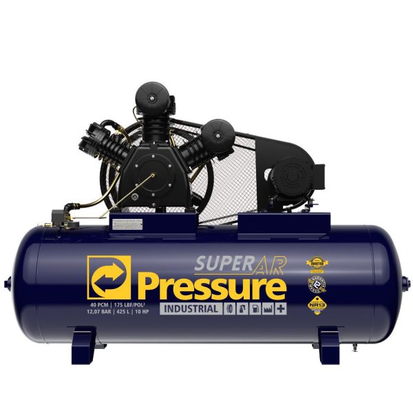 Compressor de Ar Super Ar 40 Pés 175 PSI 425L 220/380V - Trifásico PRESSURE-8975701088