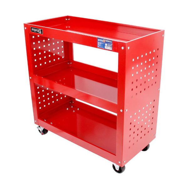 Carrinho Fechado para Ferramentas 700 X 350 X 750mm 3 Prateleiras sem Gavetas FORTGPRO-FG6001S