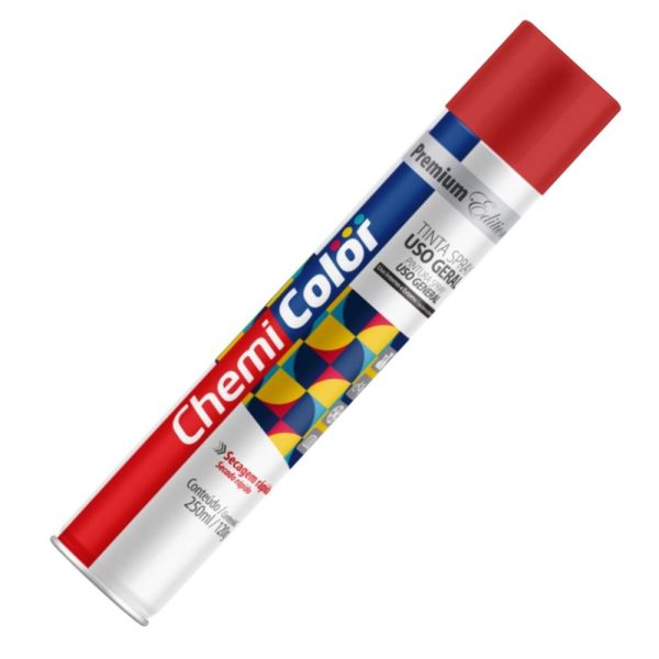 Tinta Spray Uso Geral Vermelho 250 ml CHEMICOLOR-680581