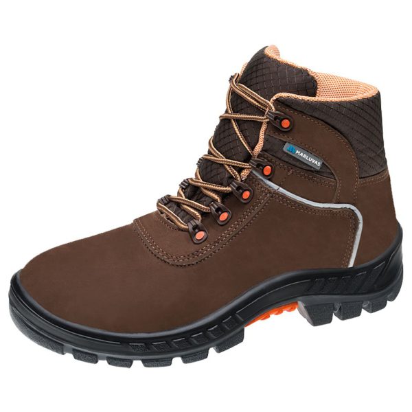 Botina de Segurança Nobuck Marron PREMIER com Cadarço n33 CA 41370 75BPR29-MSMC-BP MARLUVAS-700349-33
